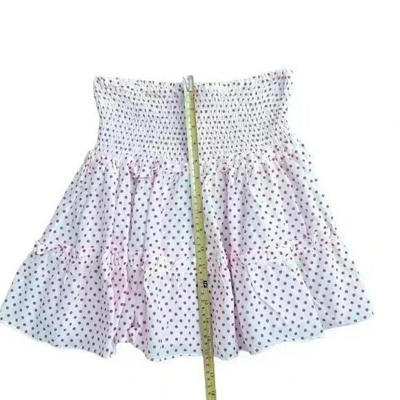 🌟Olivaceous Shirred Boho/ Shabby chic Print Ruffled Mini Skirt new with tags - Picture 6 of 8
